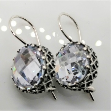 Cercei argint zircon E1766 - Img 3