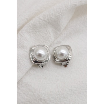 Cercei Clips Silver Pearl RG180046S