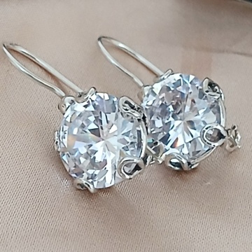 Cercei din argint cu zircon -E10979 - Img 1