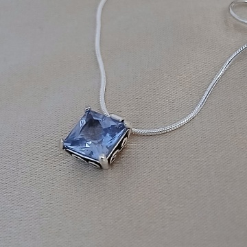Colier argint blue topaz N4295 - Img 2