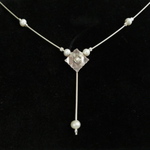 Colier argint perle N2204