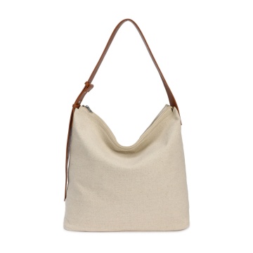 Geantă de umăr mare canvas natural – stil minimalist reglabil RGPH5542 B