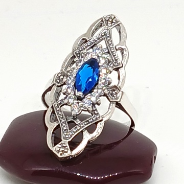 Inel argint blue quartz R3358 - Img 4