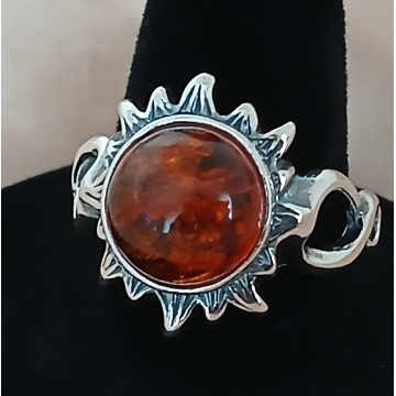 Inel argint chihlimbar R1791 - Img 1