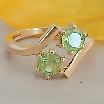 Inel Petra -argint placat cu aur -RGR032896 peridot - Img 1