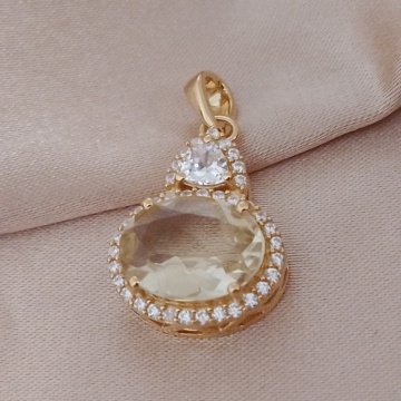 Pandantiv Gilia argint placat cu aur RGP011211 lemon topaz - Img 2