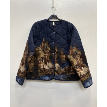RG230083M–Jachetă Matlasată Artistic Landscape L–XL (EU 42–46) - Img 2