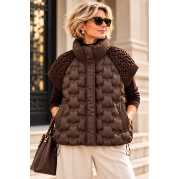 RG822M–Vestă Matlasată Urban Knit – Maro