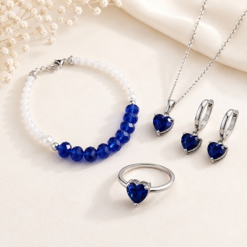 Set placat argint 925 „Midnight Heart Royale” –E2241R - Img 4