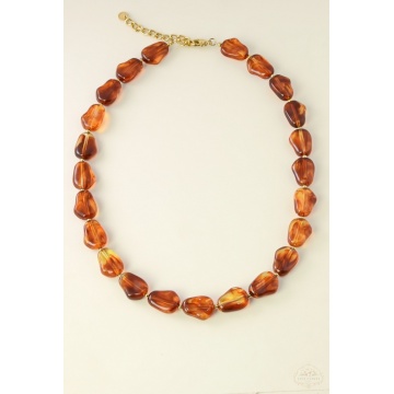 Set Statement Colier & Brățară din Rășină – Amber Cognac RGA0907-A - Img 2