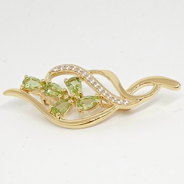 Brosa Voyage , argint placat cu aur RGBH061931 peridot - Img 2