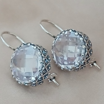 Cercei argint zircon E1766 - Img 4