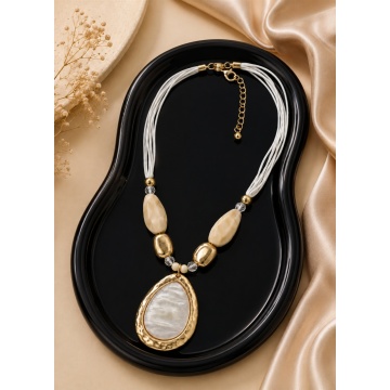 Colier Statement Golden Pearl Drop-Accent Organic- RGCL-2700289A