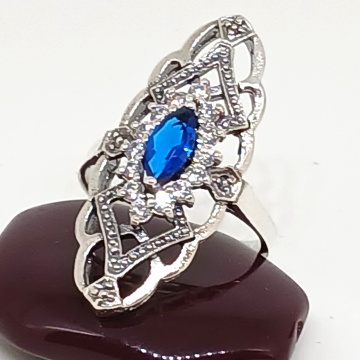 Inel argint blue quartz R3358 - Img 1