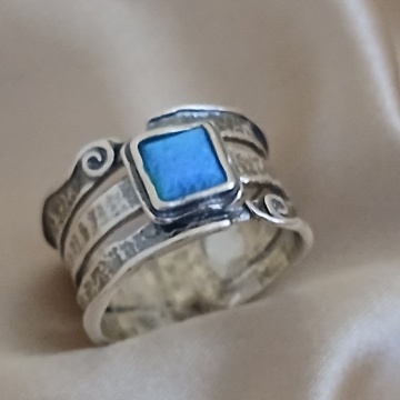 Inel argint vintage style cu OPAL R671 - Img 1