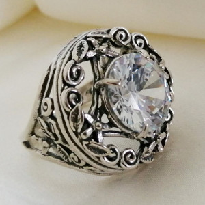 Inel argint zircon R9094