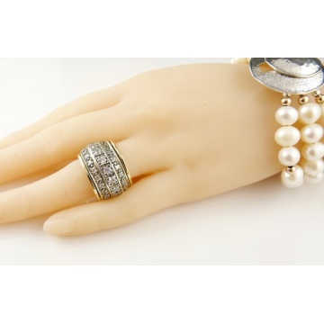 Inel Celestia din argint 925 și aur 14K cu zirconii – Design regal cu motive stelare - Img 6