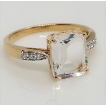 Inel OLGA -argint placat cu aur -cristal-RGR018625 - Img 5