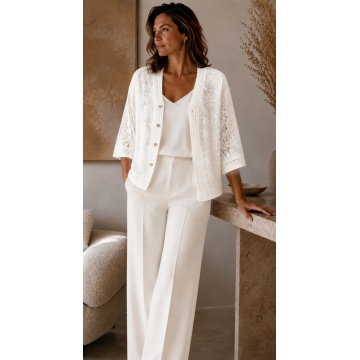 Kimono Boheme Brodé Alb , bumbac 100%, 38–46 (S–XXL) RG2003A - Img 4