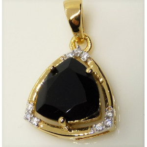 Pandantiv Medeea-argint placat cu aur galben - VP016161 onix