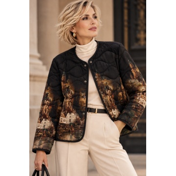 RG230083N–Jachetă Matlasată Artistic Landscape L–XL (EU 42–46)