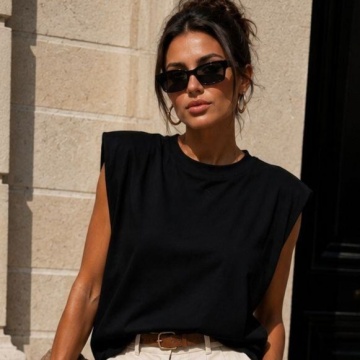 RG559–Tricou Urban Structure – Bumbac cu Umeri Accentuați