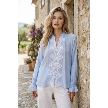 RG7057 Bluză Romantic Lace bleu - Img 3