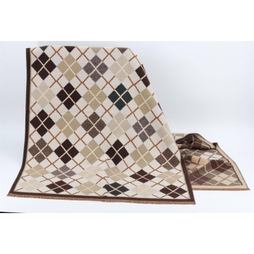 RGEC0850022-1M Eșarfă Reversibilă Argyle Ivory – Vâscoză & Bumbac, 69 × 190 cm - Img 2