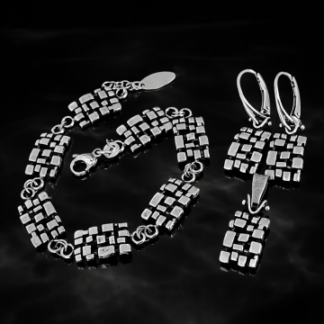 Set argint „Metropolitan Square – Silver Set” - SET 2240 - Img 2