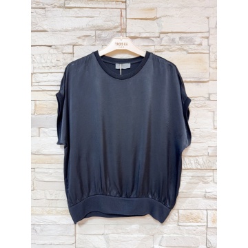 Bluza damă Satin Silk & Viscose negru – Made in Italy RG13180 - Img 4