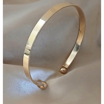 Brățară „Golden Minimalist Cuff” – Brățară rigidă placată auriu E024 - Img 2