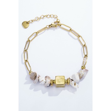 Brățară Mystic Eye & White Stone – Gold Chain RG324RX22 - Img 2
