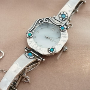 Ceas argint opal-W1536 - Img 7