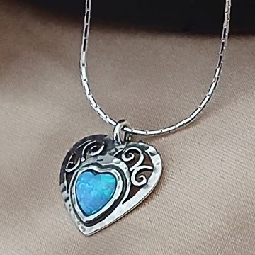 Colier argint opal- N4323