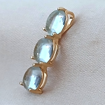 Colier argint placat cu aur RGP15972 topaz - Img 3