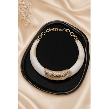 Colier Statement Ivory Gold -Accent Organic- RGCL-2700213