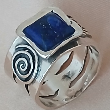 Inel argint lapis R3828