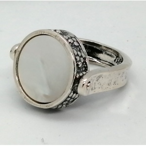 Inel Dualitate Nocturnă” , argint, cu doua pietre fata-spate R465 onix si sidef - Img 5