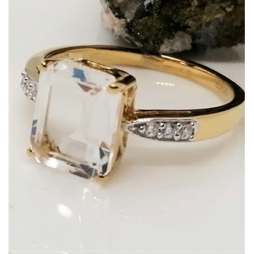 Inel OLGA -argint placat cu aur -cristal-RGR018625 - Img 6