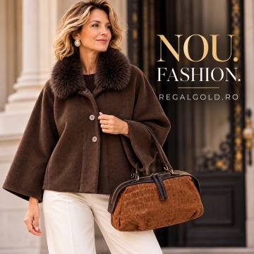 RG1777M Jachetă scurtă (L–2XL) din amestec de lână cu guler din blană pufoasă – Made in Italy - Img 2