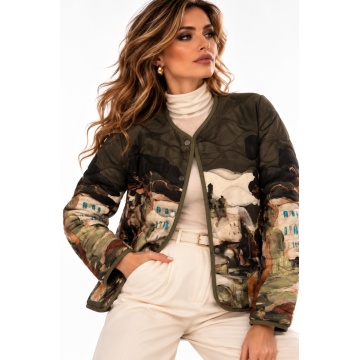 RG230083K–Jachetă Matlasată Artistic Landscape L–XL (EU 42–46)