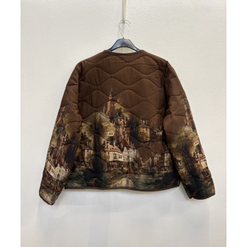 RG230083Maro–Jachetă Matlasată Artistic Landscape L–XL (EU 42–46) - Img 3