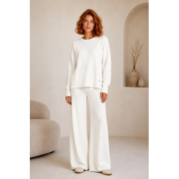 RG2442A ALB Set M–2XL tricotat premium – Pulover oversized & pantaloni largi