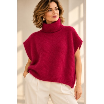 RG5212B–Pulover Dolcevita Oversize din 82% Kid Mohair – Made in Italy - Img 2