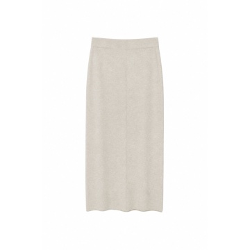 RG5316–Fustă Midi Tricotată Dreaptă – Ivory | Soft Elegance - Img 2