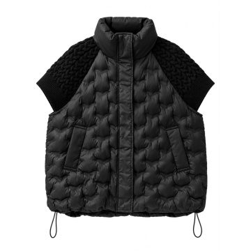 RG822N–Vestă Matlasată Urban Knit – Negru - Img 2