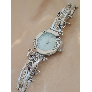 Ceas argint cu granat W3581-3