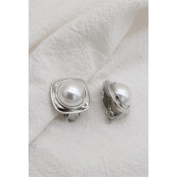 Cercei Clips Silver Pearl RG180046S - Img 3