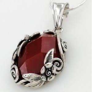 Colier argint carneol-N1044