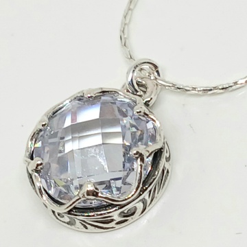 Colier argint zircon N2383